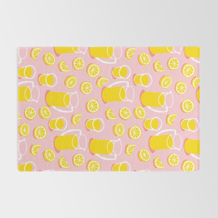 Fresh lemonade fruit drink cartoon pattern Rug Gallery Image 2