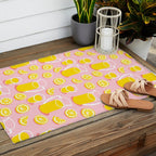 Fresh lemonade fruit drink cartoon pattern Outdoor Rug Gallery Image 2