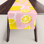 Fresh lemonade fruit drink cartoon pattern Table Runner Gallery Image 1