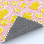 Fresh lemonade fruit drink cartoon pattern Rug Gallery Image 4