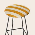 Cabana Stripe - marigold & cream Stool Gallery Image 2