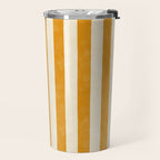 Cabana Stripe - marigold & cream Travel Mug Gallery Image 2