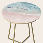Ocean Pink Blush Beach Print - Aerial Beach - Sea Photo - Travel photography by Ingrid Beddoes Side Table Gallery Image 2