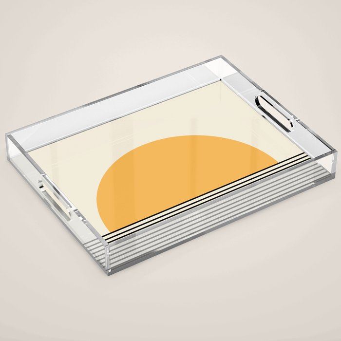 Sunrise / Sunset VI - Yellow & Black Acrylic Tray Gallery Image 1