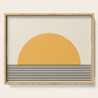 Sunrise / Sunset VI - Yellow & Black Serving Tray Gallery Image 1
