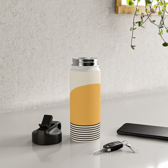 Sunrise / Sunset VI - Yellow & Black Water Bottle Gallery Image 4