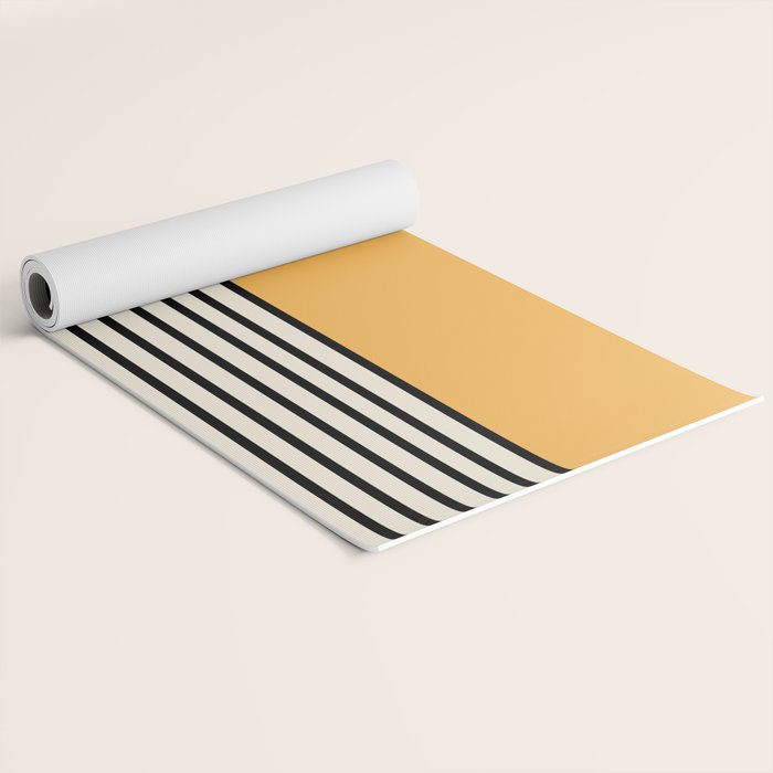 Sunrise / Sunset VI - Yellow & Black Yoga Mat Gallery Image 2
