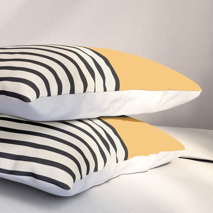Sunrise / Sunset VI - Yellow & Black Pillow Sham Gallery Image 3
