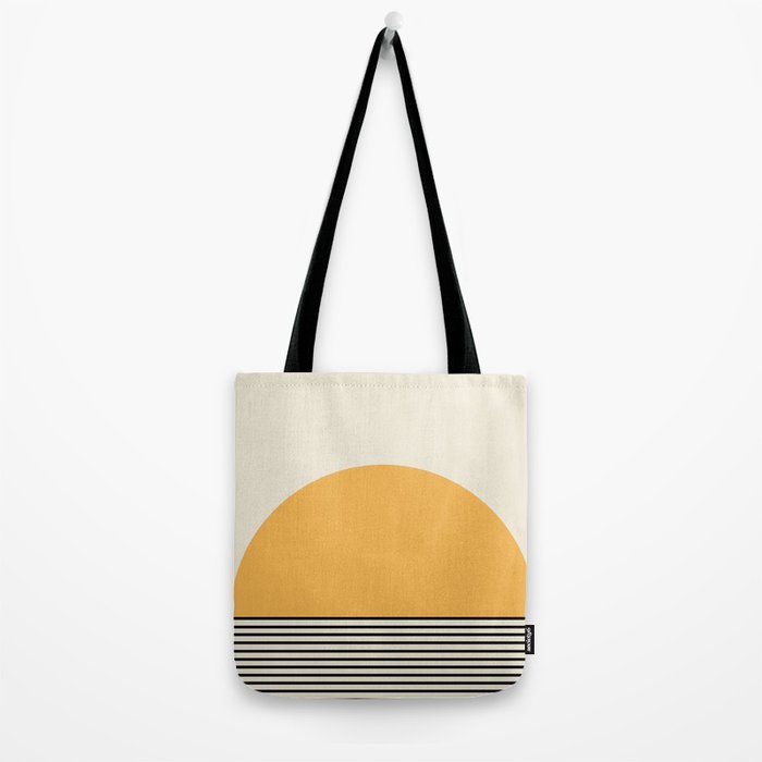 Sunrise / Sunset VI - Yellow & Black Tote Bag Gallery Image 2
