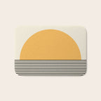 Sunrise / Sunset VI - Yellow & Black Bath Mat Gallery Image 1