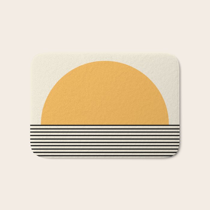 Sunrise / Sunset VI - Yellow & Black Bath Mat Gallery Image 1