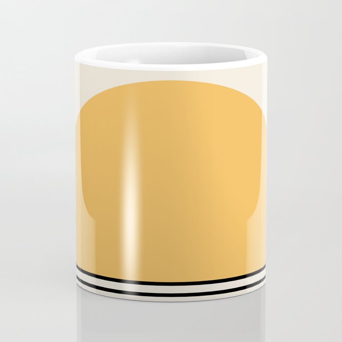 Sunrise / Sunset VI - Yellow & Black Coffee Mug Gallery Image 4