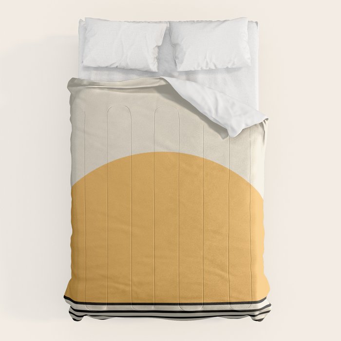Sunrise / Sunset VI - Yellow & Black Comforter Gallery Image 1