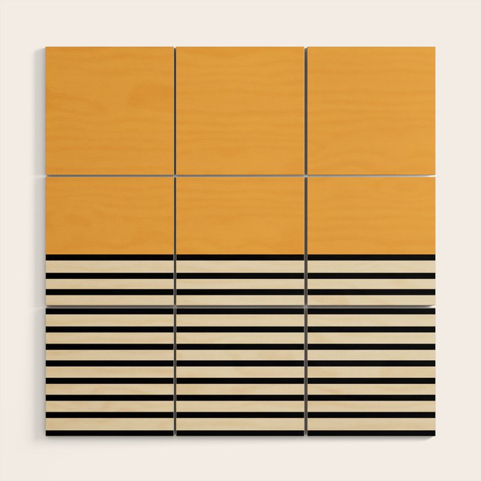 Sunrise / Sunset VI - Yellow & Black Wood Wall Art Gallery Image 1
