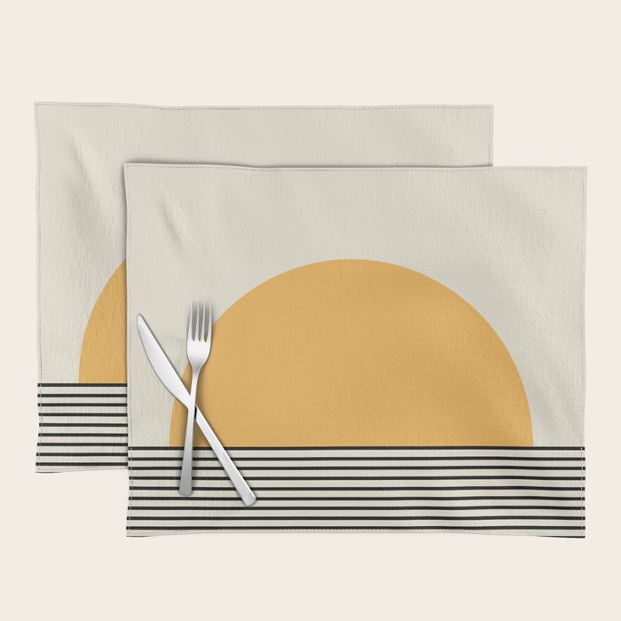 Sunrise / Sunset VI - Yellow & Black Placemat Gallery Image 1