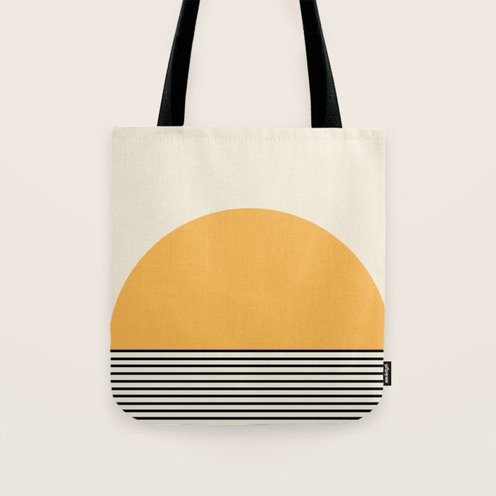 Sunrise / Sunset VI - Yellow & Black Tote Bag Gallery Image 1