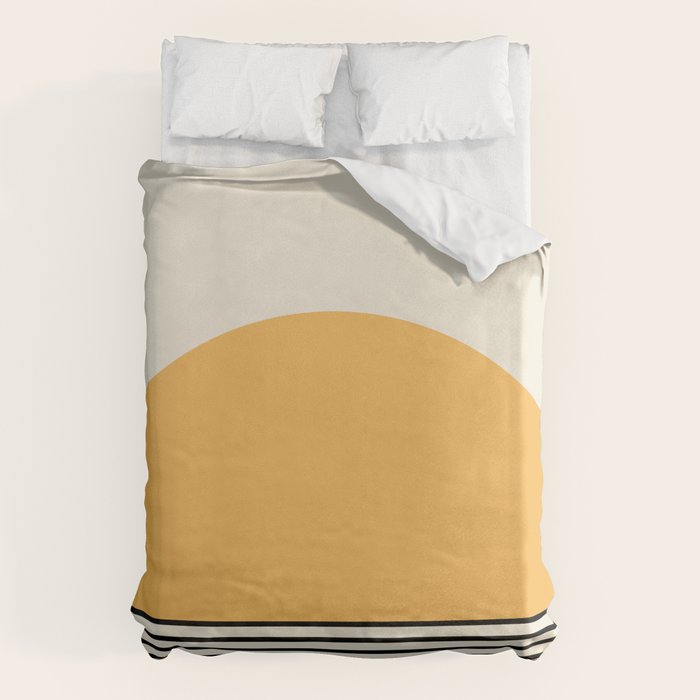 Sunrise / Sunset VI - Yellow & Black Duvet Cover Gallery Image 1