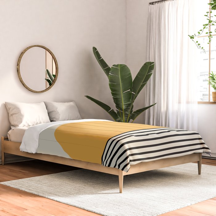 Sunrise / Sunset VI - Yellow & Black Comforter Gallery Image 2