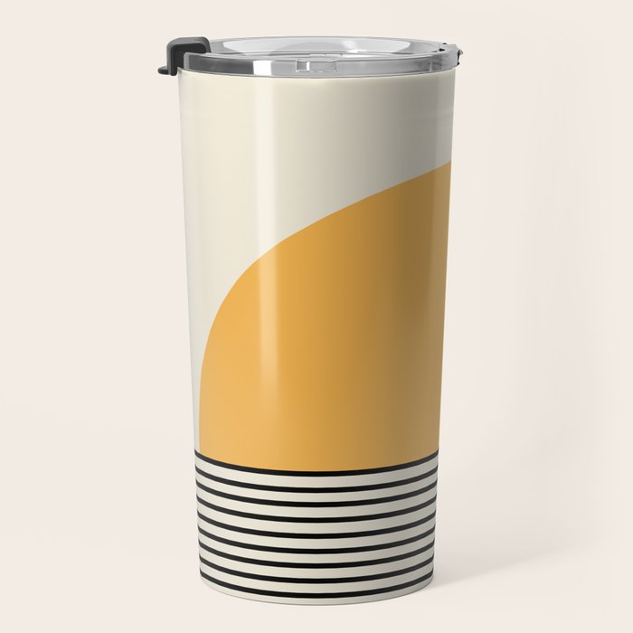 Sunrise / Sunset VI - Yellow & Black Travel Mug Gallery Image 3