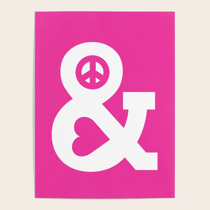 Peace and Love (pink edition) Poster Gallery Image 4