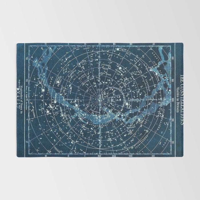 1900 Star Constellation Map - Chart Vintage Poster Rug Gallery Image 2