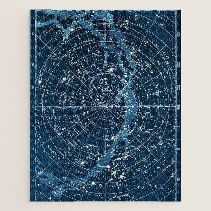 1900 Star Constellation Map - Chart Vintage Poster Jigsaw Puzzle Gallery Image 1