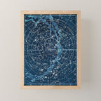 1900 Star Constellation Map - Chart Vintage Poster Mini Art Print Gallery Image 1