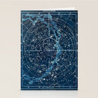 1900 Star Constellation Map - Chart Vintage Poster Stationery Card Gallery Image 2