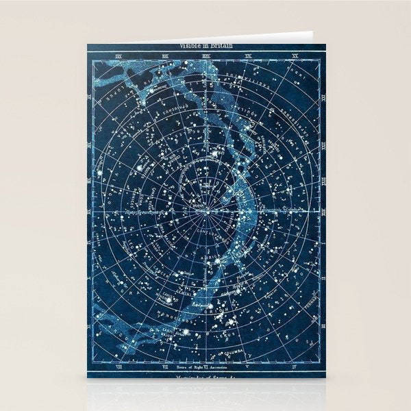 1900 Star Constellation Map - Chart Vintage Poster Stationery Card Gallery Image 2
