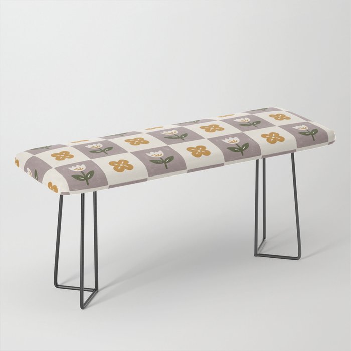 Checkerboard Flowers Bench Gallery Image 1