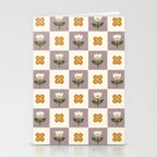 Checkerboard Flowers Stationery Card Gallery Image 2