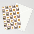 Checkerboard Flowers Stationery Card Gallery Image 2