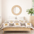 Checkerboard Flowers Duvet Cover Gallery Image 3