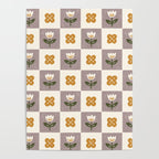 Checkerboard Flowers Poster Gallery Image 4