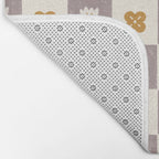 Checkerboard Flowers Bath Mat Gallery Image 2