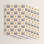 Checkerboard Flowers Wrapping Paper Gallery Image 3