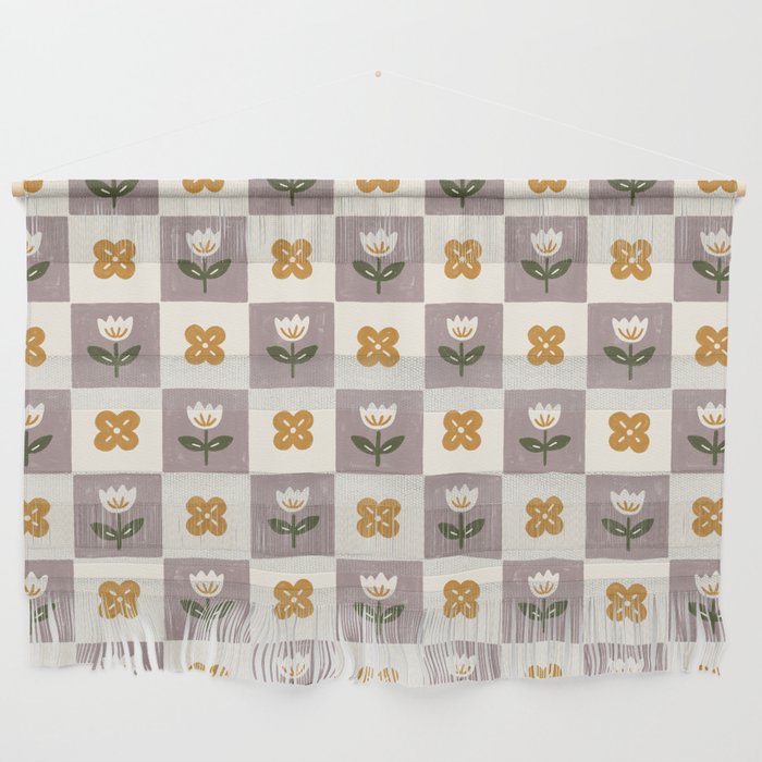 Checkerboard Flowers Wall Hanging Gallery Image 1