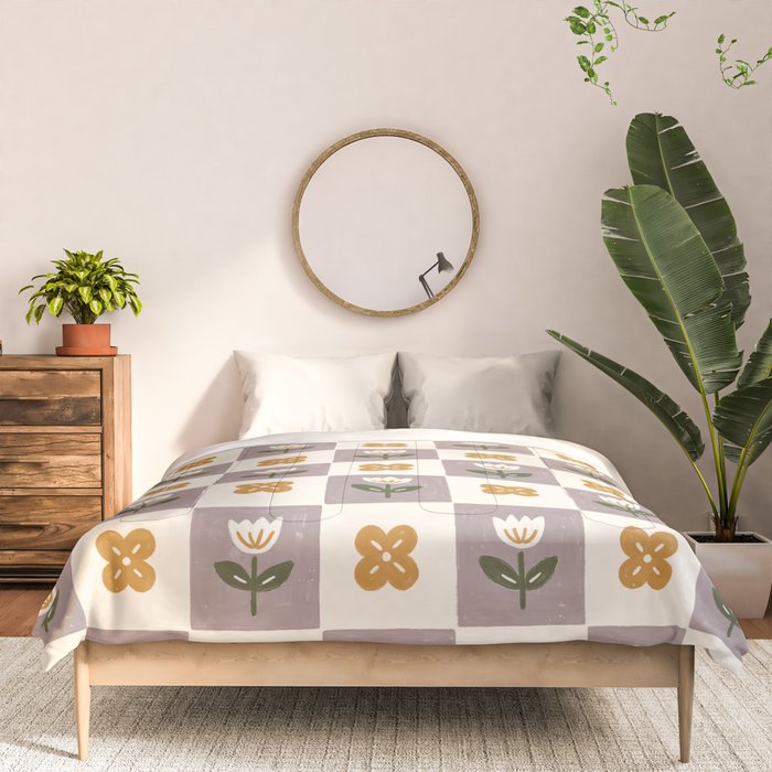 Checkerboard Flowers Comforter Gallery Image 3