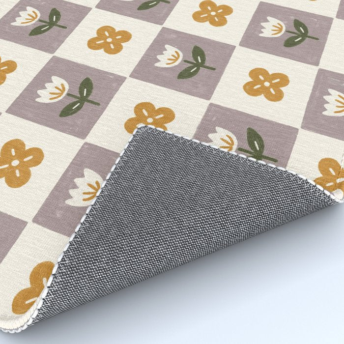 Checkerboard Flowers Rug Gallery Image 4