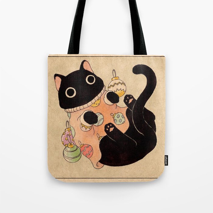 Christmas Cat 04 Tote Bag Gallery Image 1