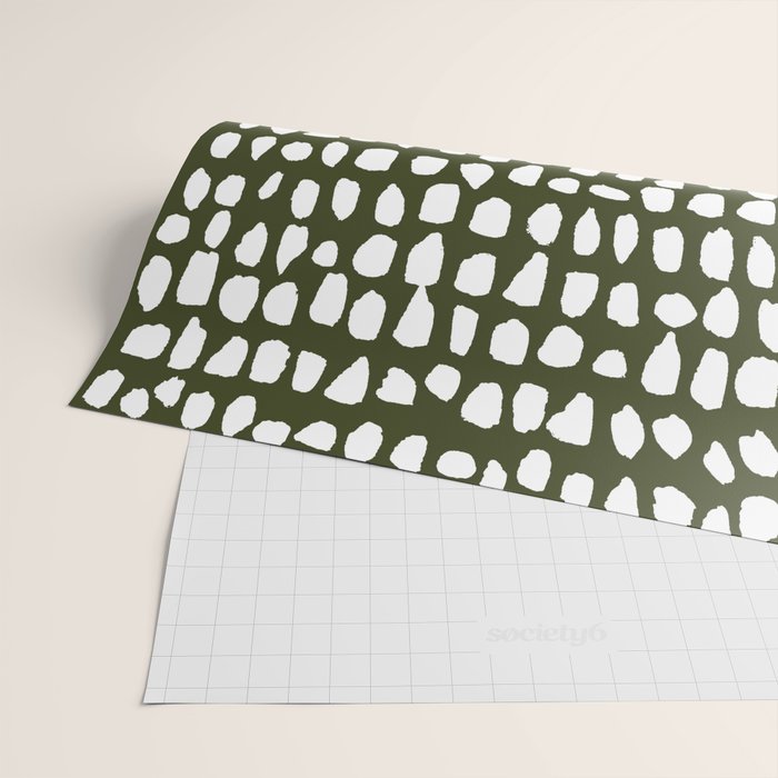 Dots (Olive) Wrapping Paper Gallery Image 2