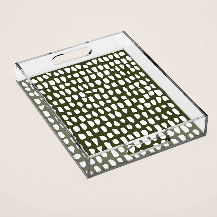 Dots (Olive) Acrylic Tray Gallery Image 1