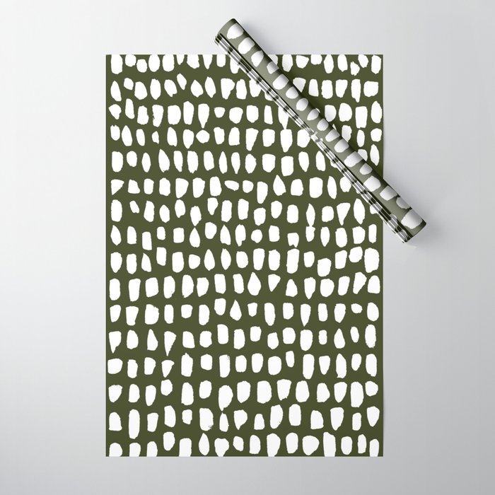 Dots (Olive) Wrapping Paper Gallery Image 1