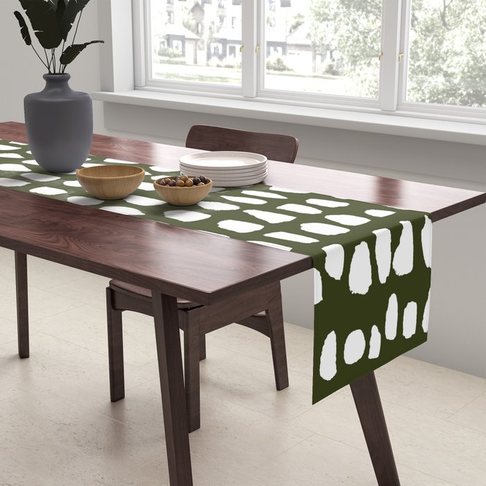 Dots (Olive) Table Runner Gallery Image 2