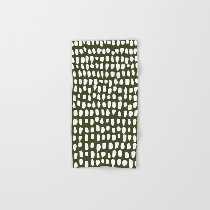 Dots (Olive) Bath Towel Gallery Image 1