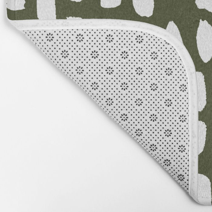 Dots (Olive) Bath Mat Gallery Image 2