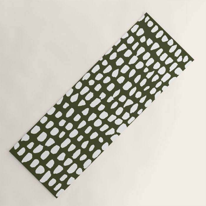 Dots (Olive) Yoga Mat Gallery Image 1
