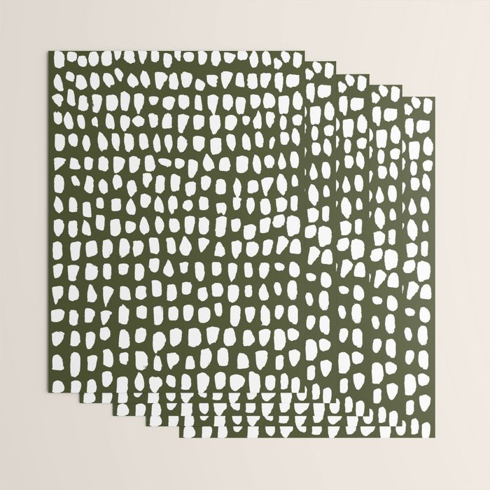 Dots (Olive) Wrapping Paper Gallery Image 3