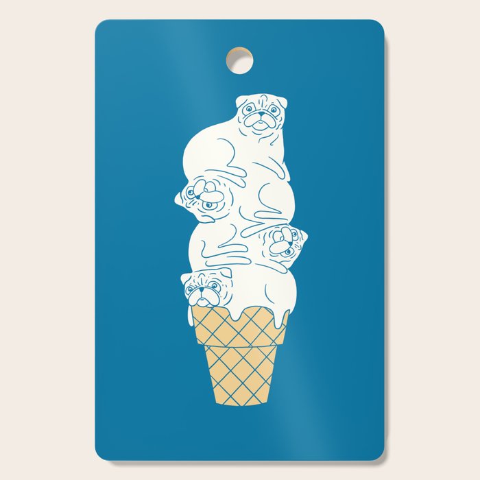 Pug Ice Cream Cutting Board Gallery Image 1