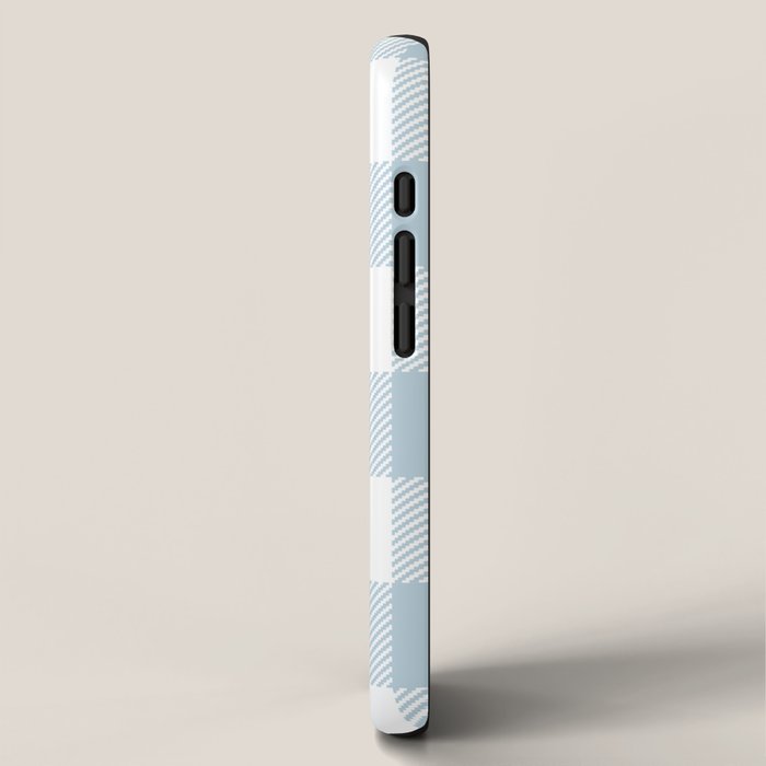 Baby Blue Buffalo Check iPhone Case Gallery Image 2